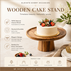Wooden Cake Stand | Pedestal Stand for Cakes & Desserts