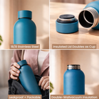 Insulated Stainless Steel Water Bottle (500ml) | Hot & Cold Vacuum Flask upto 18 hrs