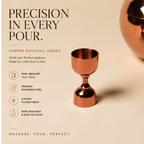 Coppercrest Measure-Elegant Polished Gold Cocktail Jigger – Precision Dual Spirit Measure-Stainless Steel Cocktail Measure for Home Bar