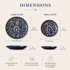 Hand Painted Style Moroccan Floral Wall Art – Large & Small Set of 2