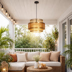 Veranda Tiered Bamboo Pendant Ceiling Light