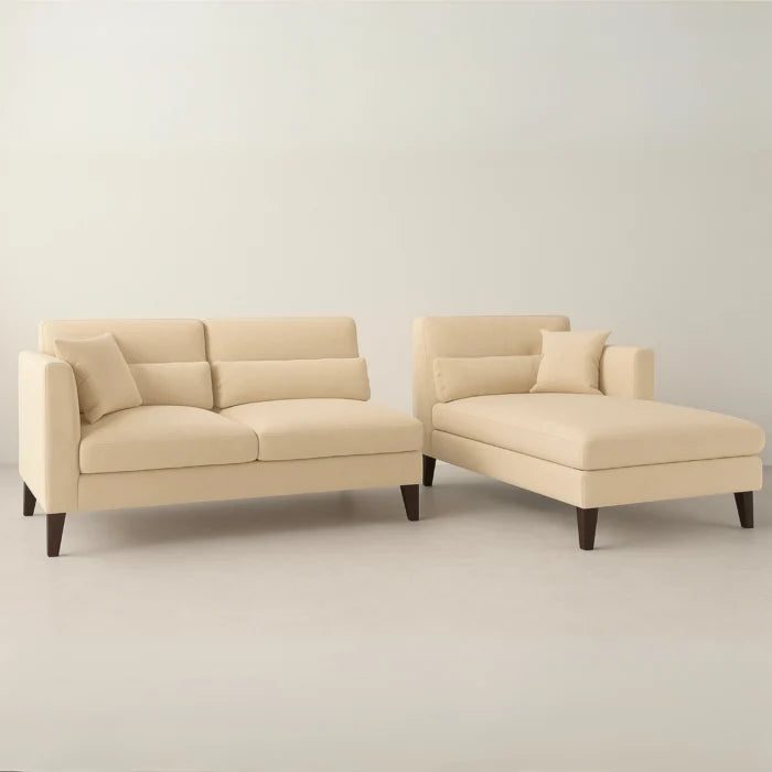Ivory Haze Sofa Modern Upholstered Living Room Sofa
