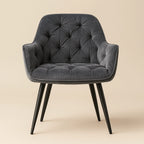 Tufted Upholstered Dining Chair with Wooden Legs