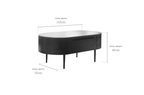 Kairo Nesting Coffee Table Set with Smoked Glass Top