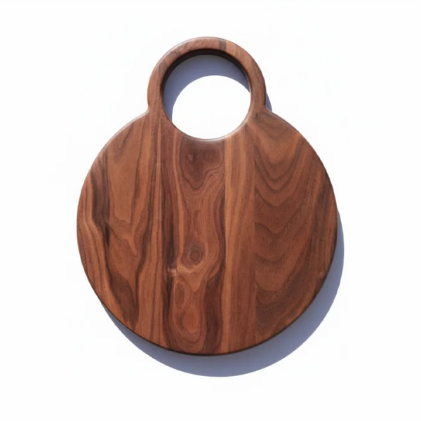 Round Wooden Chopping Board Set of 3 with Stand | Multi-Purpose Cheese & Snack Boards