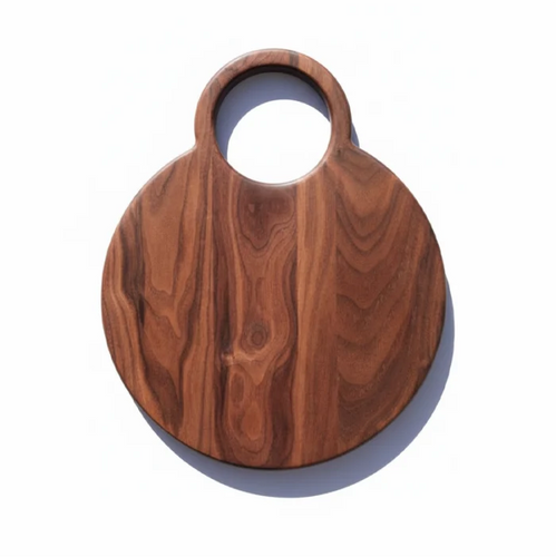 Round Wooden Chopping Board Set of 3 with Stand | Multi-Purpose Cheese & Snack Boards