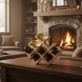 X-Frame Wooden Wine Rack | 8-Bottle Countertop Wine Holder