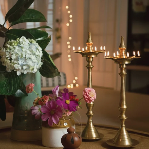 Divine Flame Tall Duo Candle Holder - Set of 2