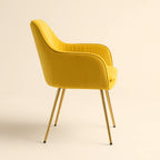 Astra Velvet Accent Chair with Gold Metal Legs