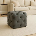 Tropical Flamingo Ottoman Stool Upholstered Accent Seating Footrest