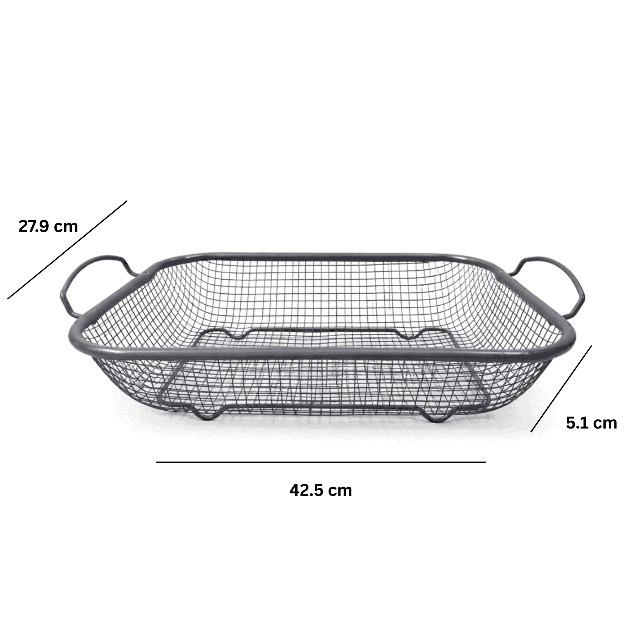 Stainless Steel Mesh Basket for Fruits & Vegetables with Handles | Washing & Draining Tray