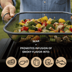 Stainless Steel Mesh Basket for Fruits & Vegetables with Handles | Washing & Draining Tray