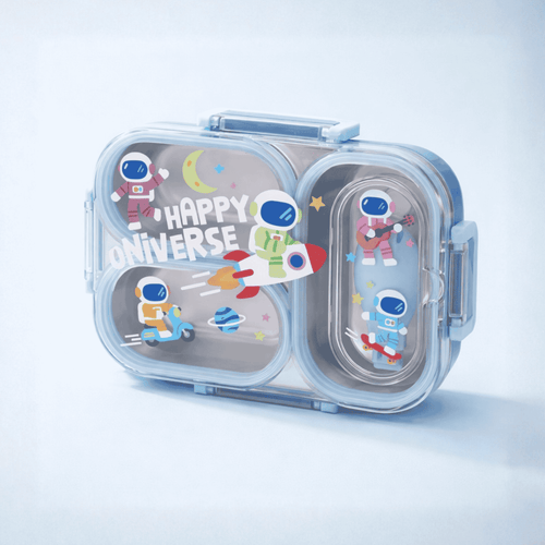 Kids Leakproof Lunch Box with 3 Compartments & Spoon