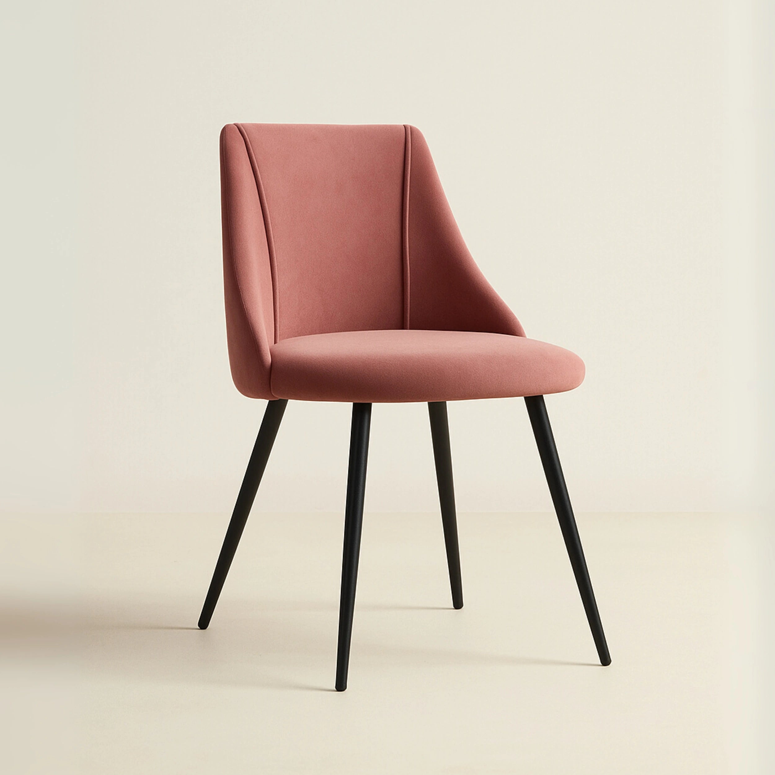 Flow Velvet Dining Chair with Metal Legs