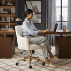 Clyra Upholstered Accent Chair with Wooden Legs