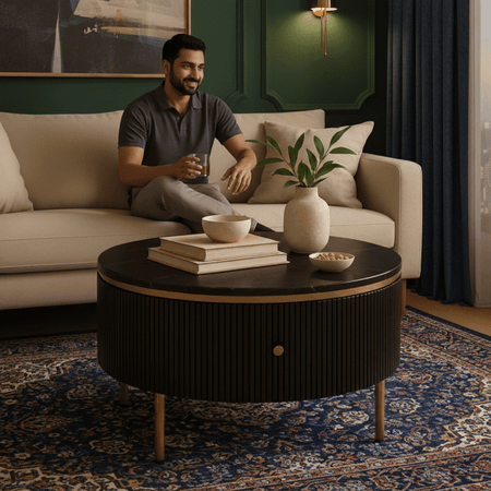 Midnight Mirage Modern Center Table for Living Room