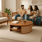 Solara Weave Modern Center Table for Living Room