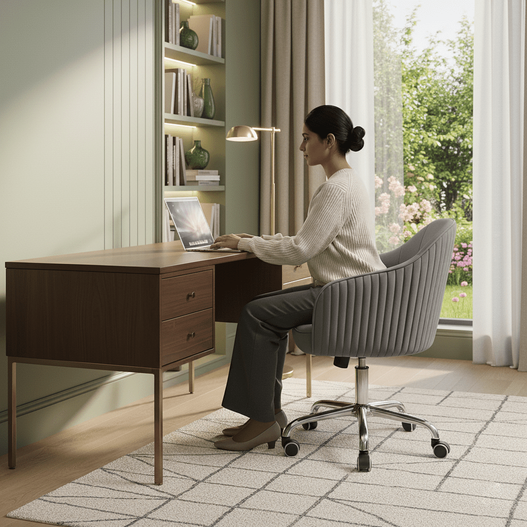 Feyra Upholstered Accent Chair with Wooden Legs