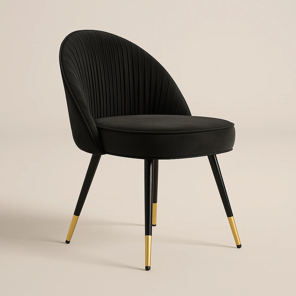 Halo Upholstered Dining Chair with Wooden Legs