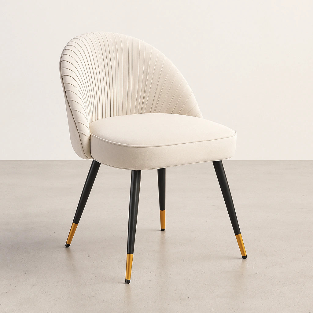 Halo Upholstered Dining Chair with Wooden Legs