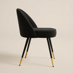 Halo Upholstered Dining Chair with Wooden Legs