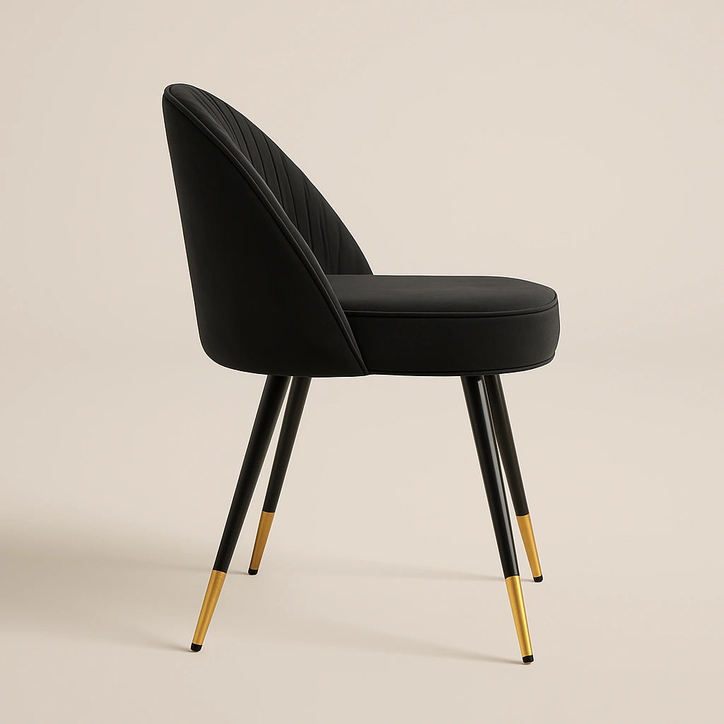 Halo Upholstered Dining Chair with Wooden Legs