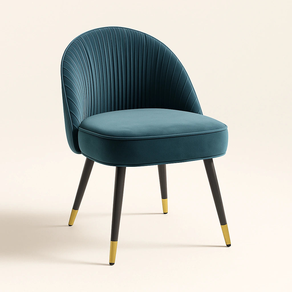 Halo Upholstered Dining Chair with Wooden Legs