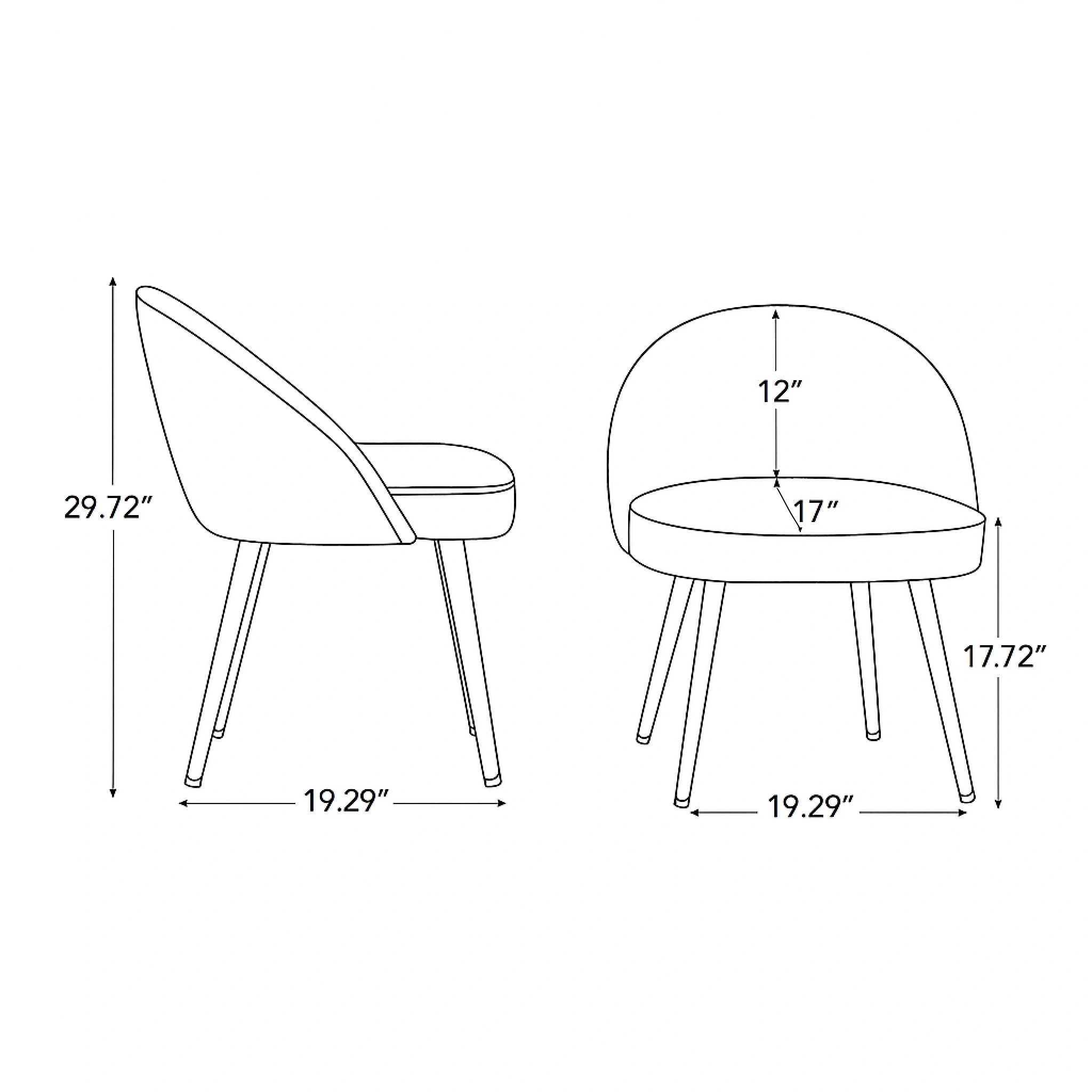 Orbelle Upholstered Dining Chair with Wooden Frame
