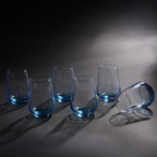 Bluemist Juice Glasses – Blue Tinted Modern Drinkware Set of 6