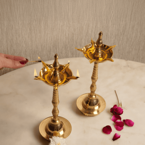 Divine Flame Tall Duo Candle Holder - Set of 2