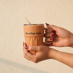 Blush Brew Insulated Travel Coffee Mug with Handle, Lid & Reusable Straw