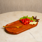 Woodland Edge Wooden Serving Platter | Rustic Cheese Board, Snack & Appetiser Serving Tray