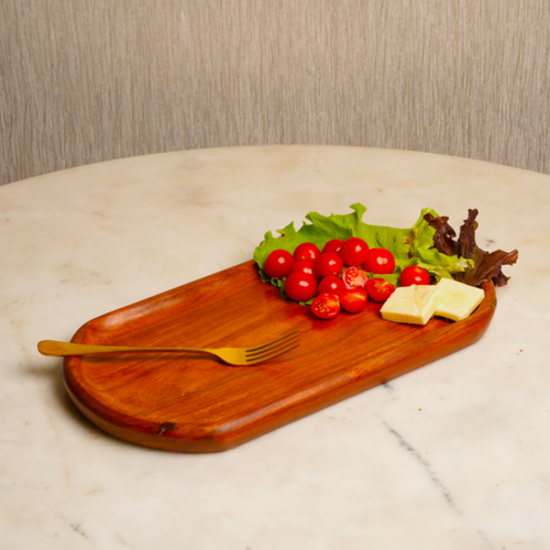 Woodland Edge Wooden Serving Platter by Intaryaa - full view