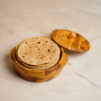 Small Wooden Roti Server – Insulated Hot Pot with Natural Wood Grain Finish