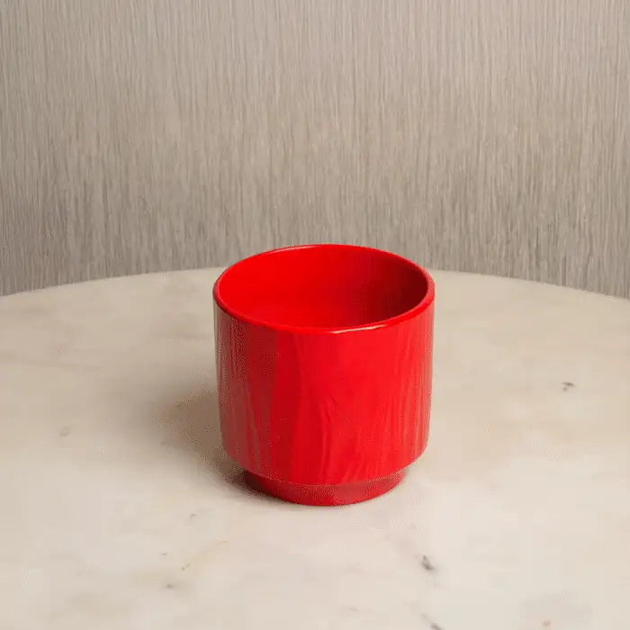 Crimson Glow Ceramic Decorative Vase - Medium Size