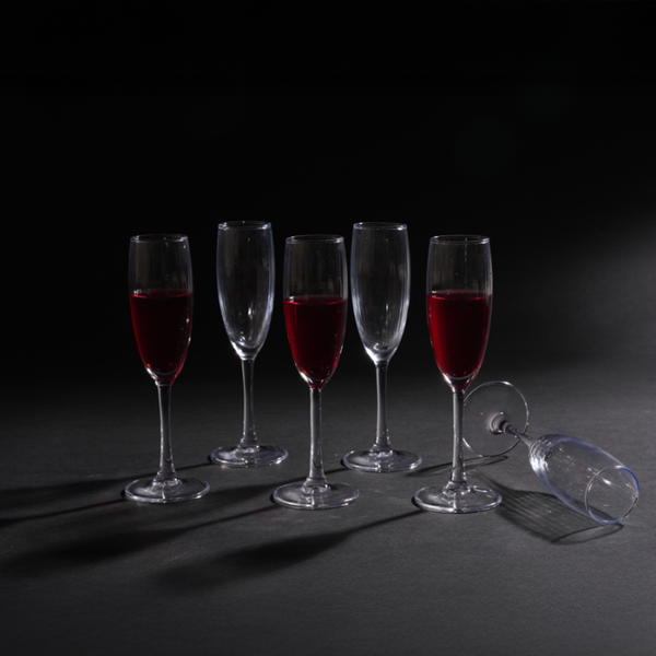 Elegant Crystal-Clear Champagne Flutes – Set of 6 Sparking Wine Glasses
