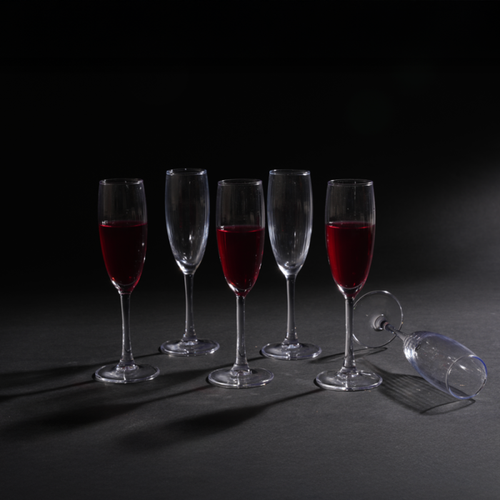 Celeste Fluted Champagne – Elegant Ribbed Drinkware Glasses Set of 6