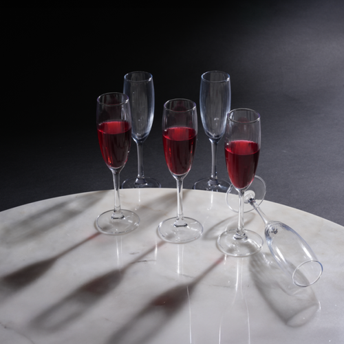Celeste Fluted Champagne – Elegant Ribbed Drinkware Glasses Set of 6