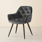 Tufted Upholstered Dining Chair with Wooden Legs