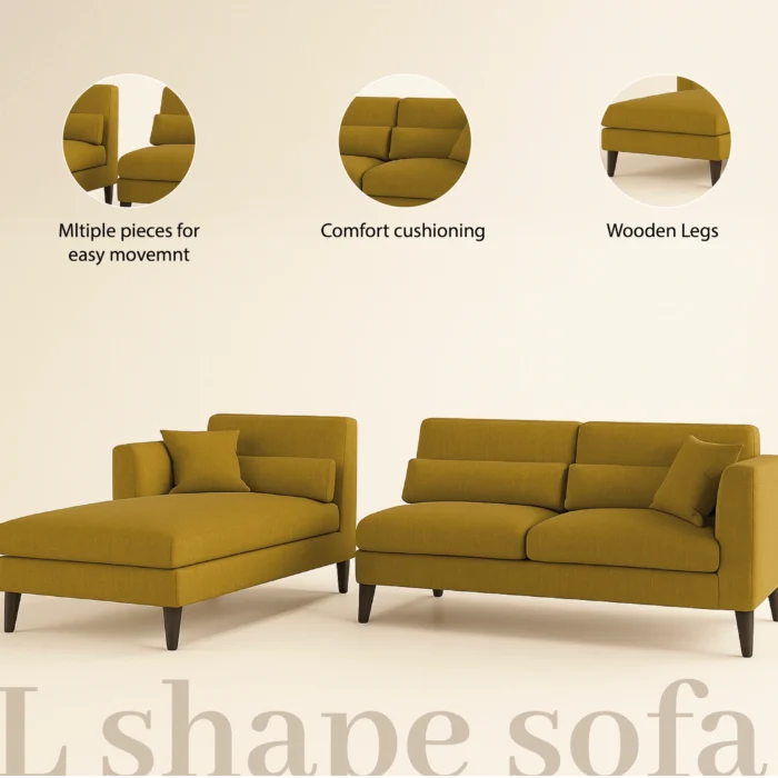 Olive Haze Sofa Modern Upholstered Living Room Sofa