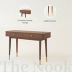 Nook Study Table with Storage Shelves