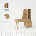 Prism Workstation with Storage Shelves