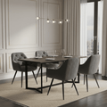 Tufted Upholstered Dining Chair with Wooden Legs