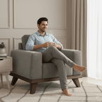 Arlen Single Seater Upholstered Accent Chair for Living Room
