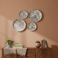 Mixed Pattern Floral Decorative Plates for Wall Display – Set of 4