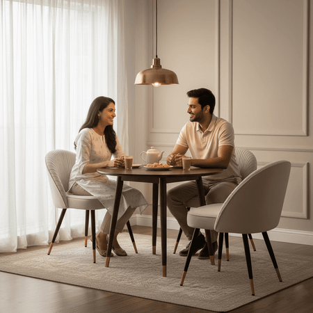 Halo Upholstered Dining Chair with Wooden Legs