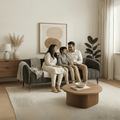 Tovo Ring Sofa Modern Curved Upholstered Living Room Sofa