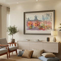 Sunset Courtyard Wall Art for Living Room & Bedroom Decor