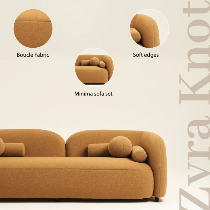 Zyra Knot Sofa Set Modern Designer Living Room Sofa
