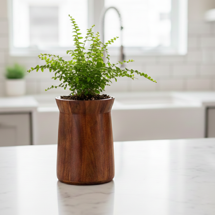 Solid Wood Spoon Stand: Compact Kitchen Tool Holder-Multipurpose - Image 4